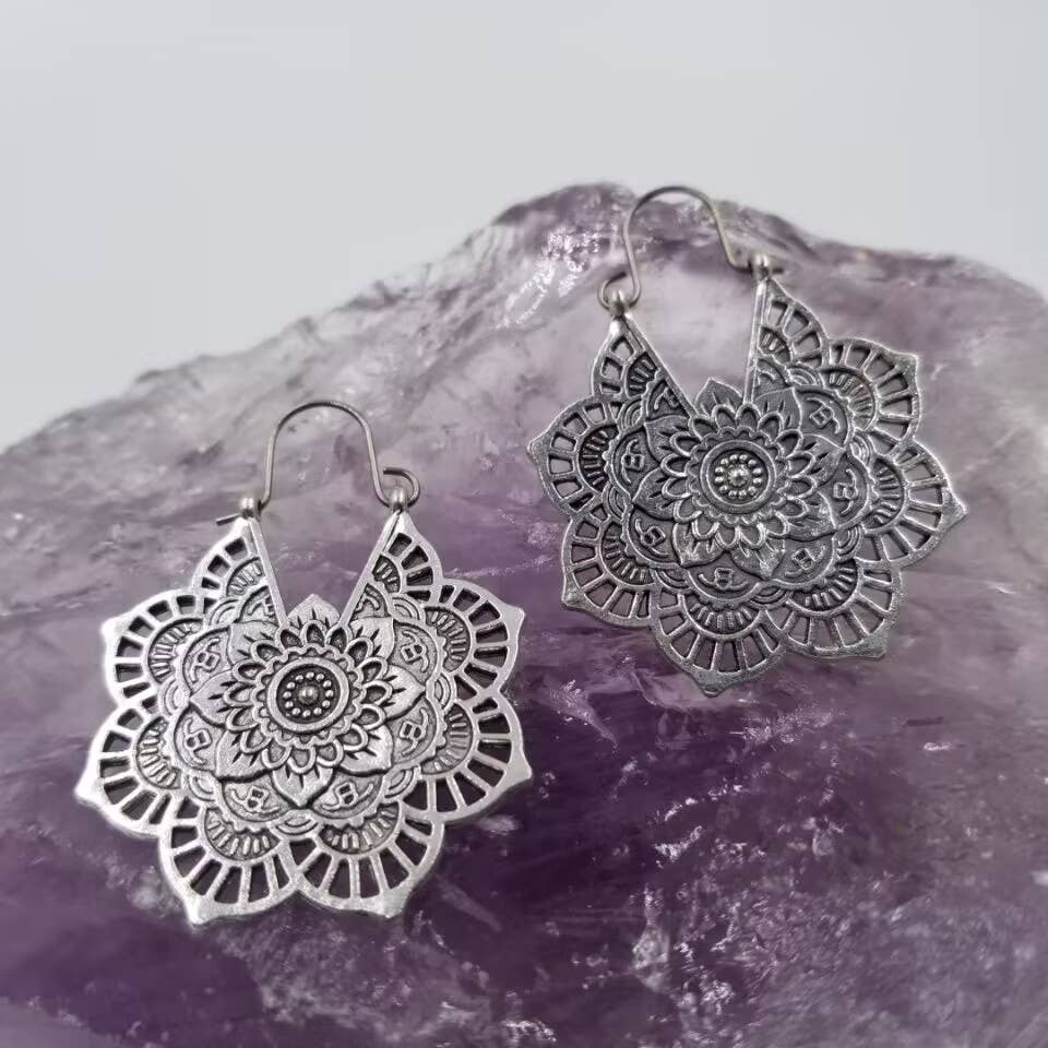 Vintage Tribal Mandala Earrings