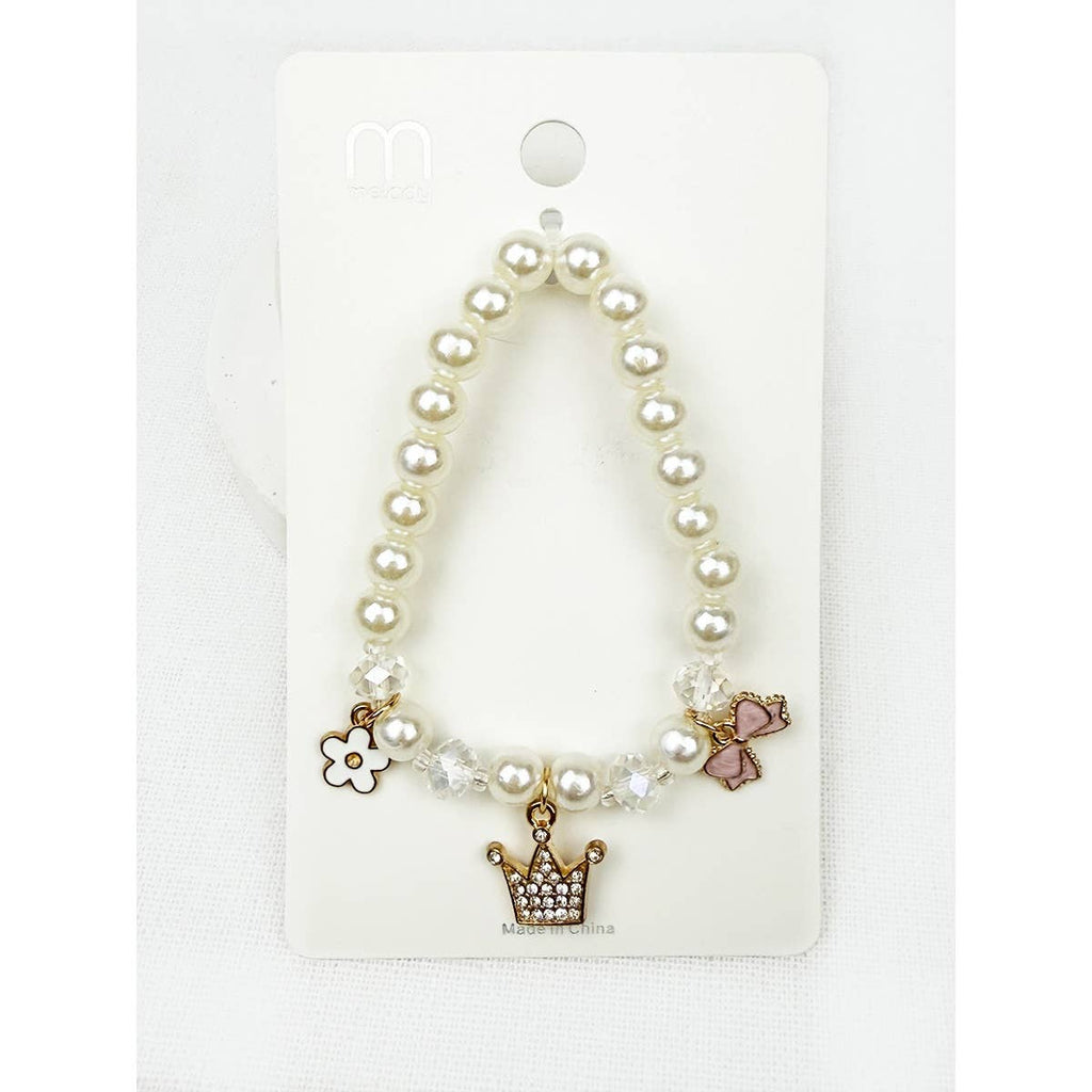 Pearl Bead Bracelets with Cute Charms