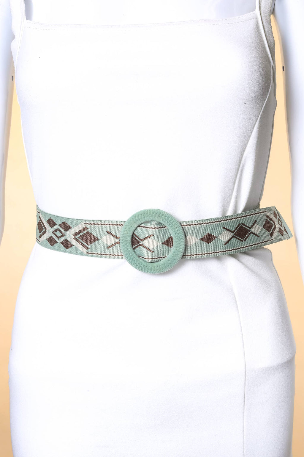 Round Braided Buckle Boho Belt: BR