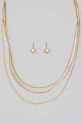 Triple Layered Dainty Classic Chain Necklace Set: GD