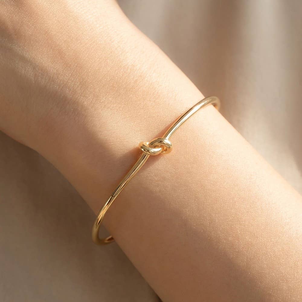 Metallic Knot Cuff Bracelet: G