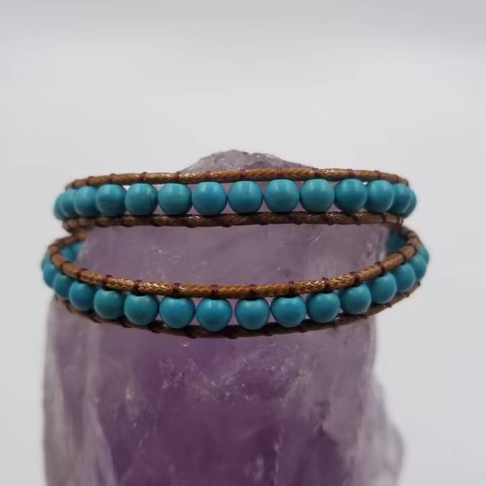 Turquoise Beaded Wrap Bracelet