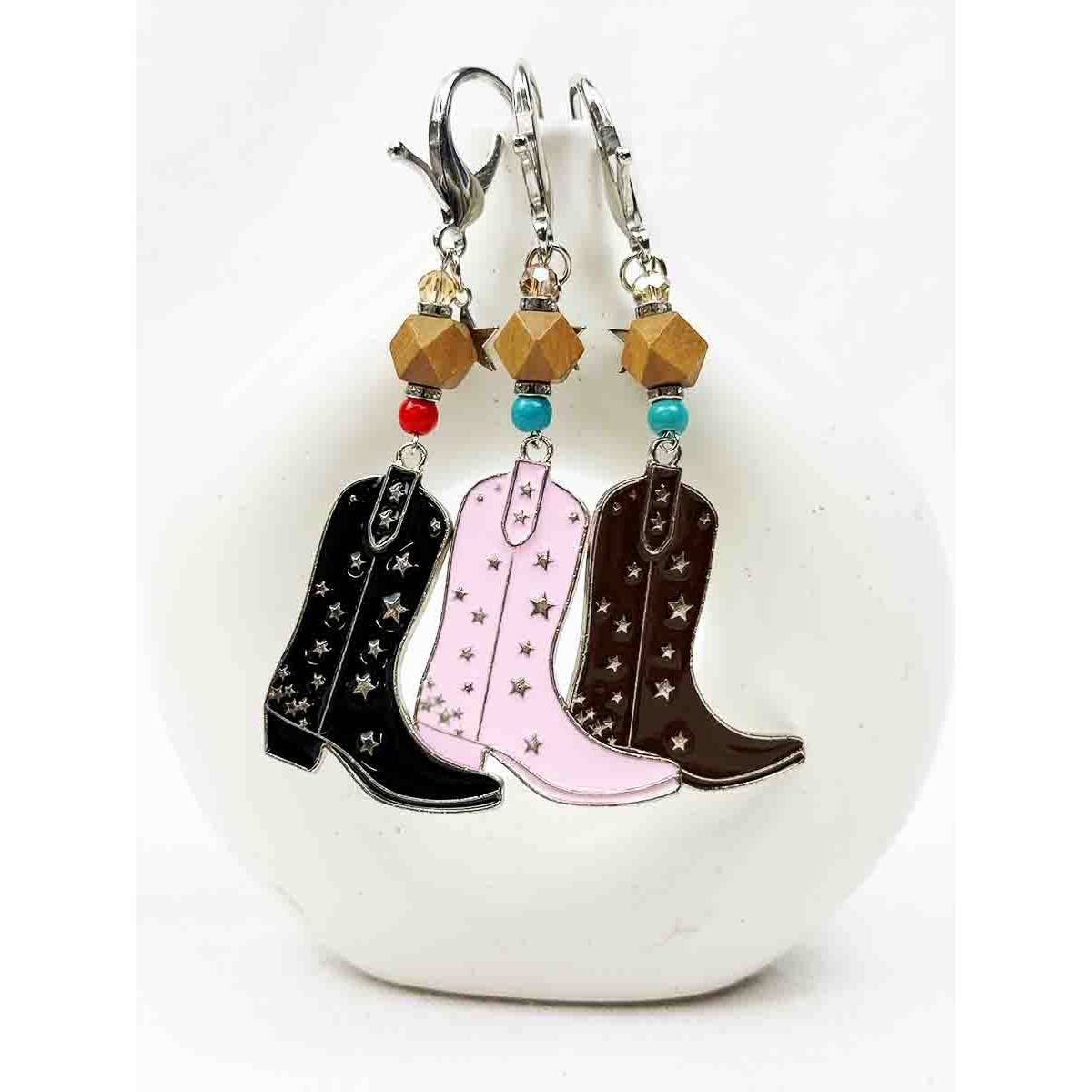 Western Theme Cowboy Boot Keychain: MIX COLOR