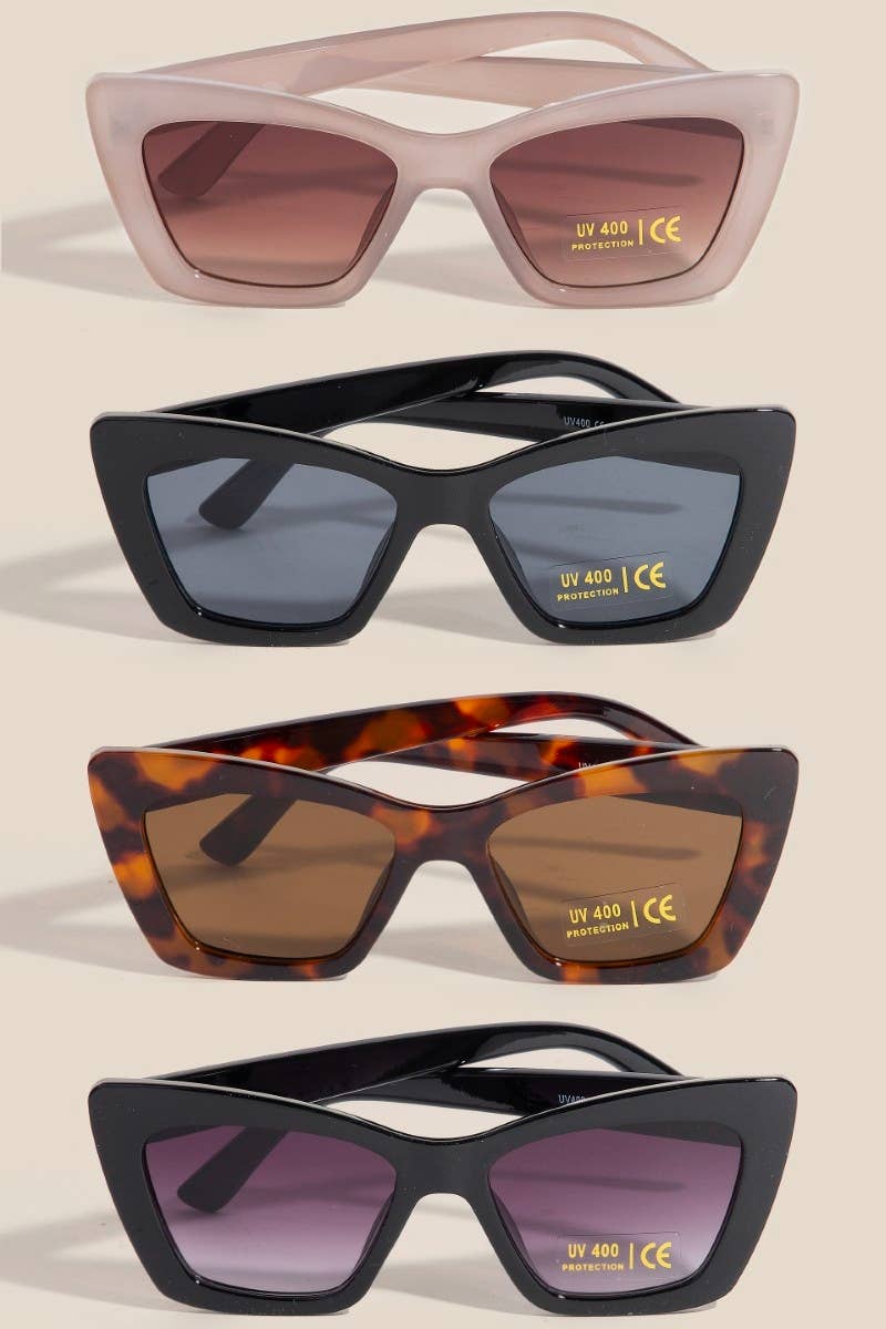 Thick Frame Cat Eye Sunglasses Set: ASSORTED