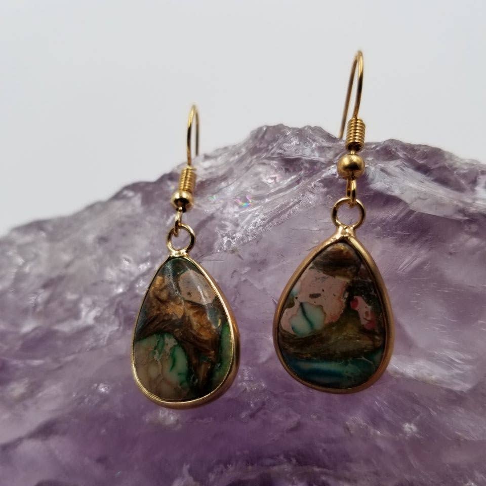 Emperor Stone Teardrop Earrings