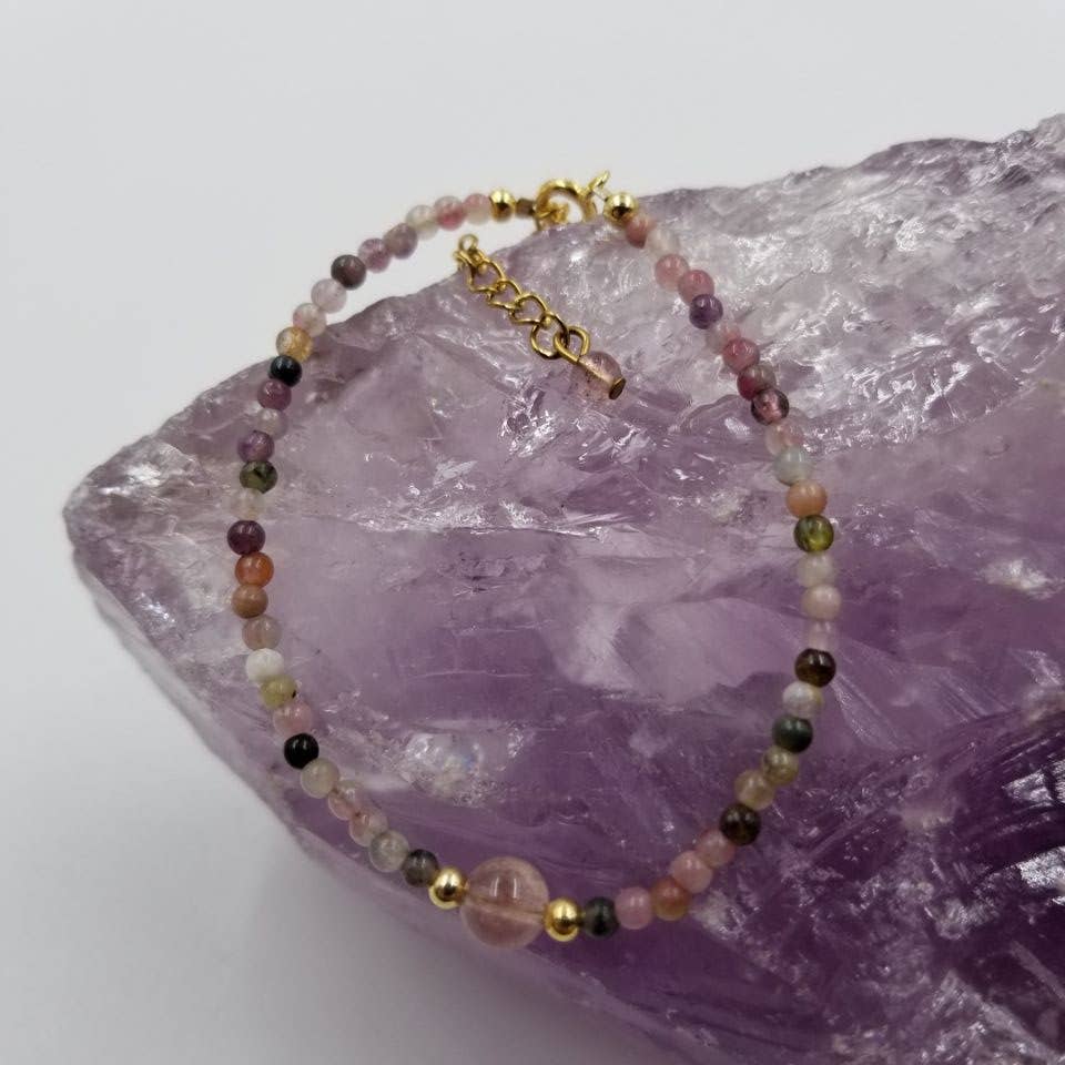 Crystal Bead Gemstone Bracelet