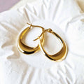 Stainless Steel Light weight Dangle Earrings: GOLD
