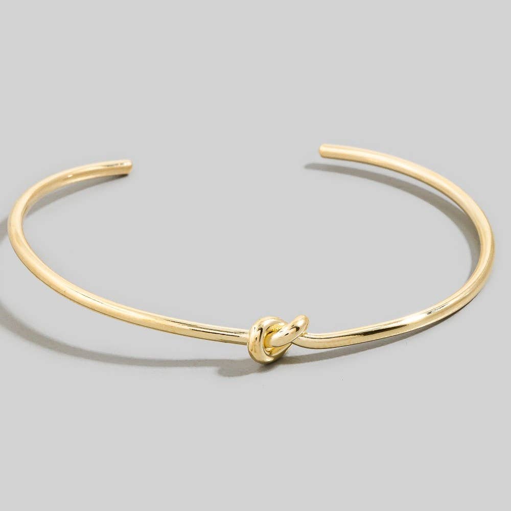 Metallic Knot Cuff Bracelet: G
