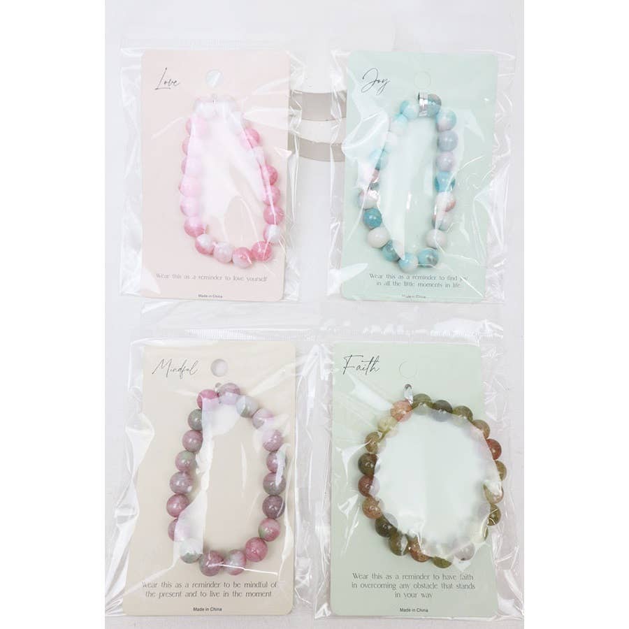 Inspirational Healing Stone Bracelets: MIX COLOR