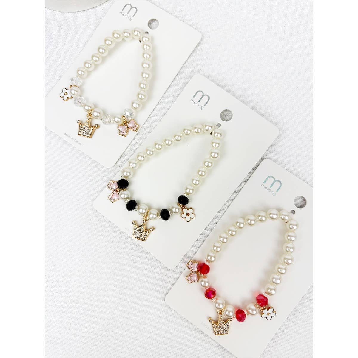 Pearl Bead Bracelets with Cute Charms