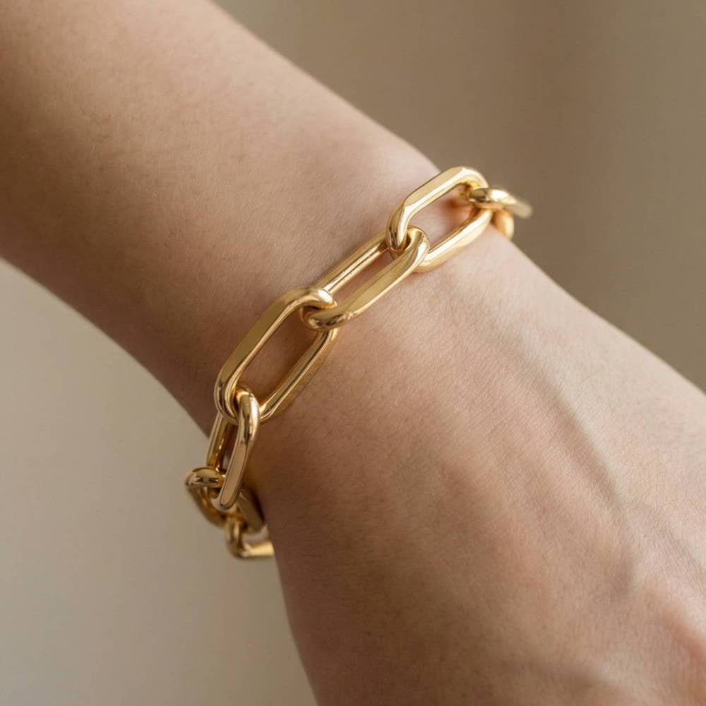 Oval Cable Link Chain Bracelet: G