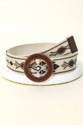 Round Braided Buckle Boho Belt: BR