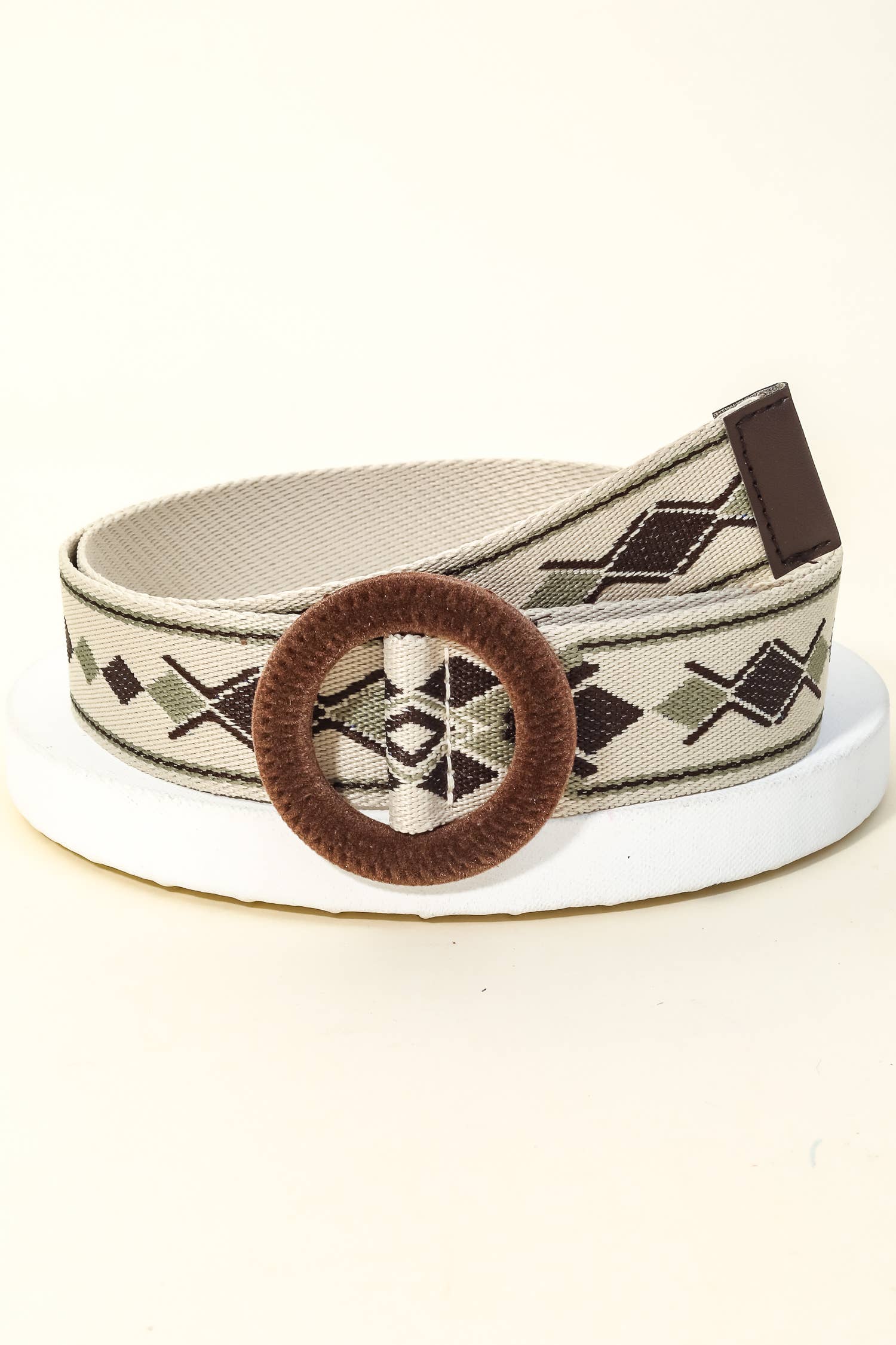 Round Braided Buckle Boho Belt: BR