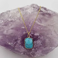 Natural Stone Restored Turquoise Necklace