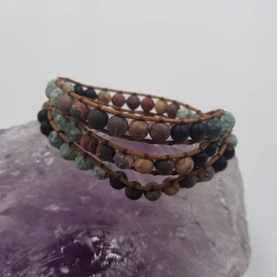 Handmade Natural Stone Wrap Bracelet