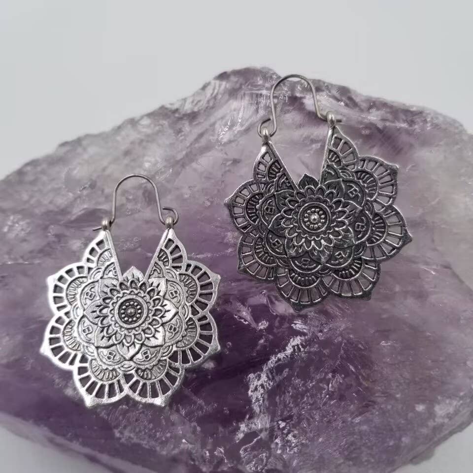 Vintage Tribal Mandala Earrings