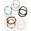 Stone Design Cross Beaded Stretch Bracelet