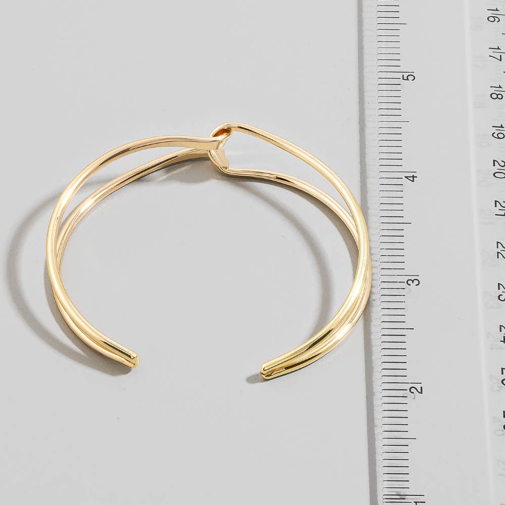 Twisted Wire Open Cuff Bracelet: G