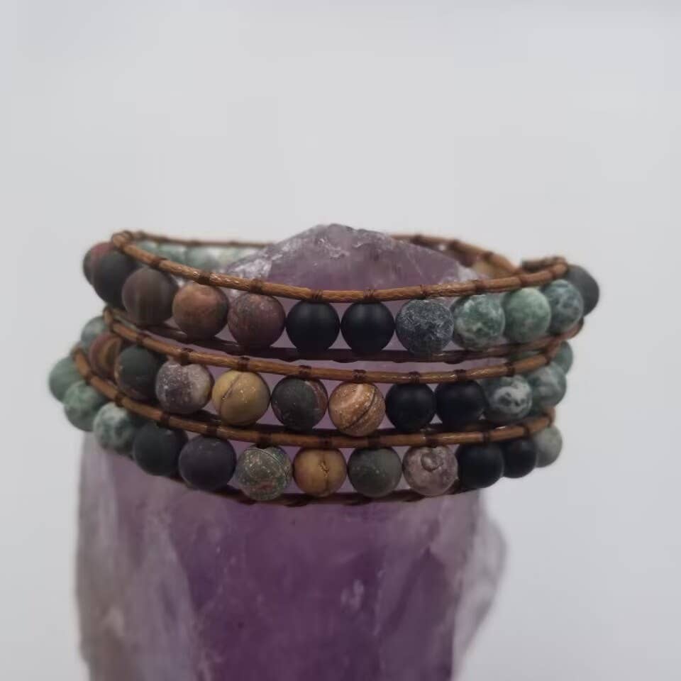 Handmade Natural Stone Wrap Bracelet