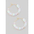 Layered Sequin Hoop Earrings: AB