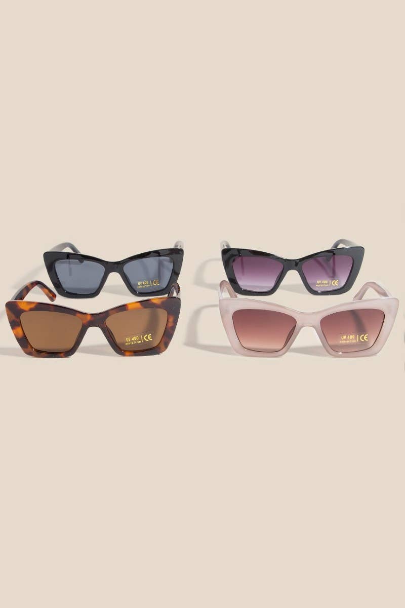 Thick Frame Cat Eye Sunglasses Set: ASSORTED
