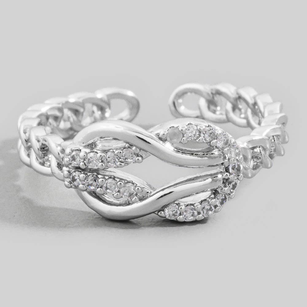 Cz Infinity Loop Chain Ring: G