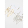 Gold and Silver Leaf Drop Summer Earrings