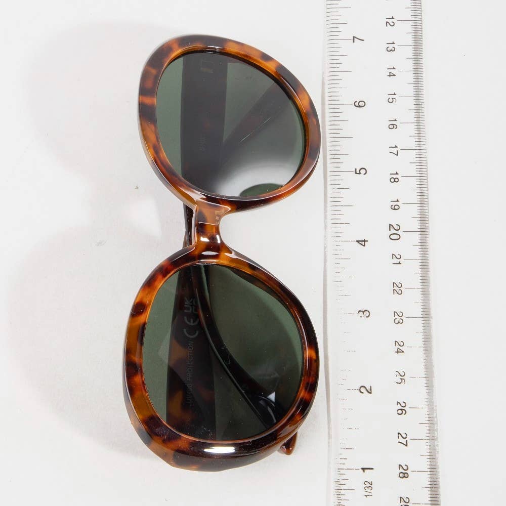 Round Lens Acetate Frame Sunglasses Set: ASSORTED