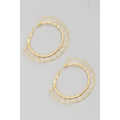 Thin Wire Frame Hoop Earrings: G