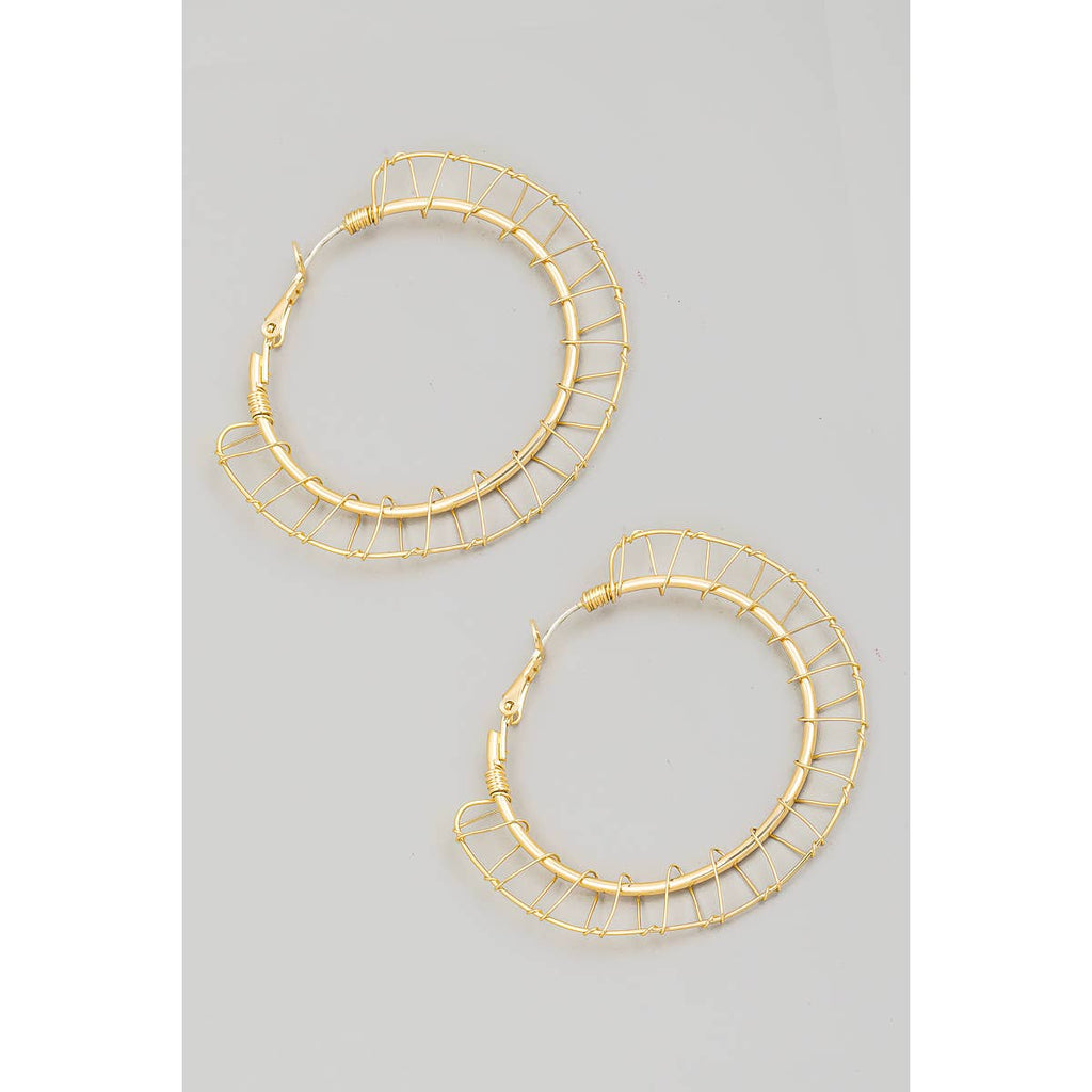 Thin Wire Frame Hoop Earrings: S
