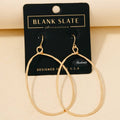 Handmade Oval Cutout Drop Earrings: G