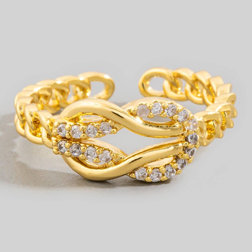 Cz Infinity Loop Chain Ring: G