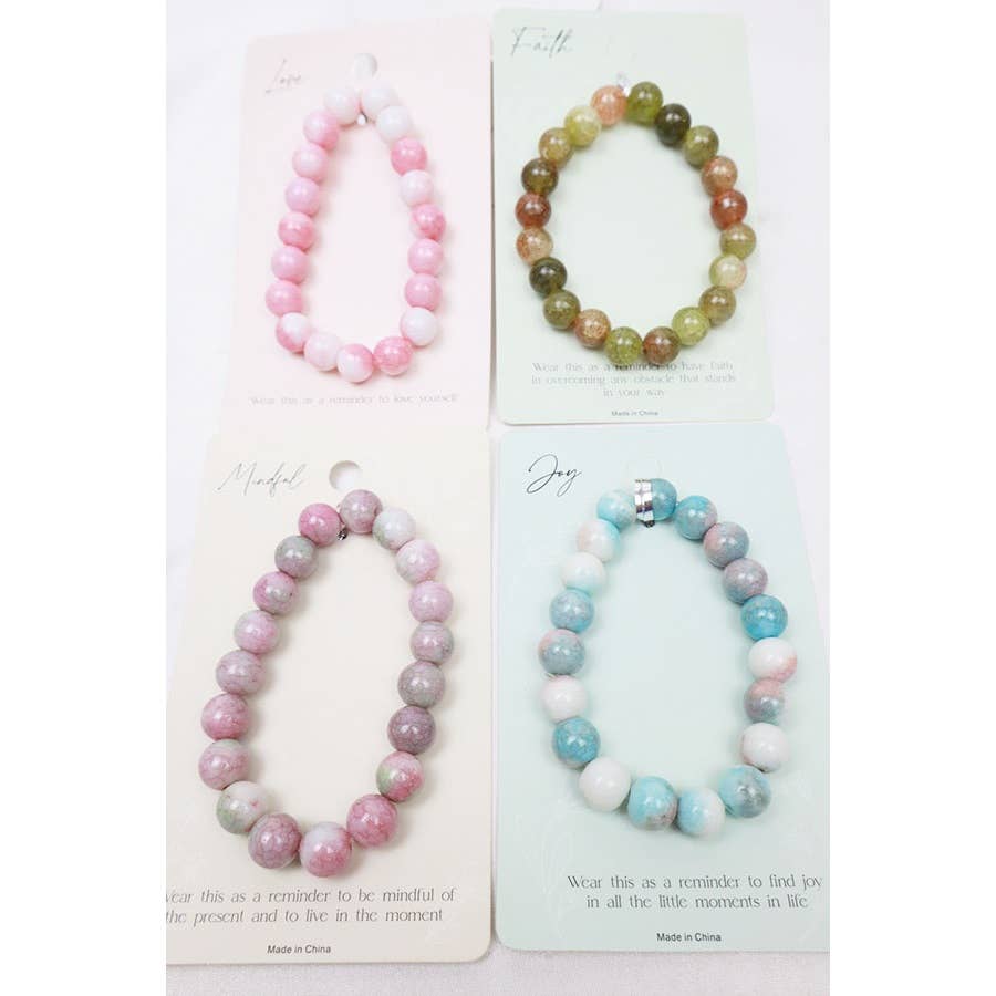 Inspirational Healing Stone Bracelets: MIX COLOR