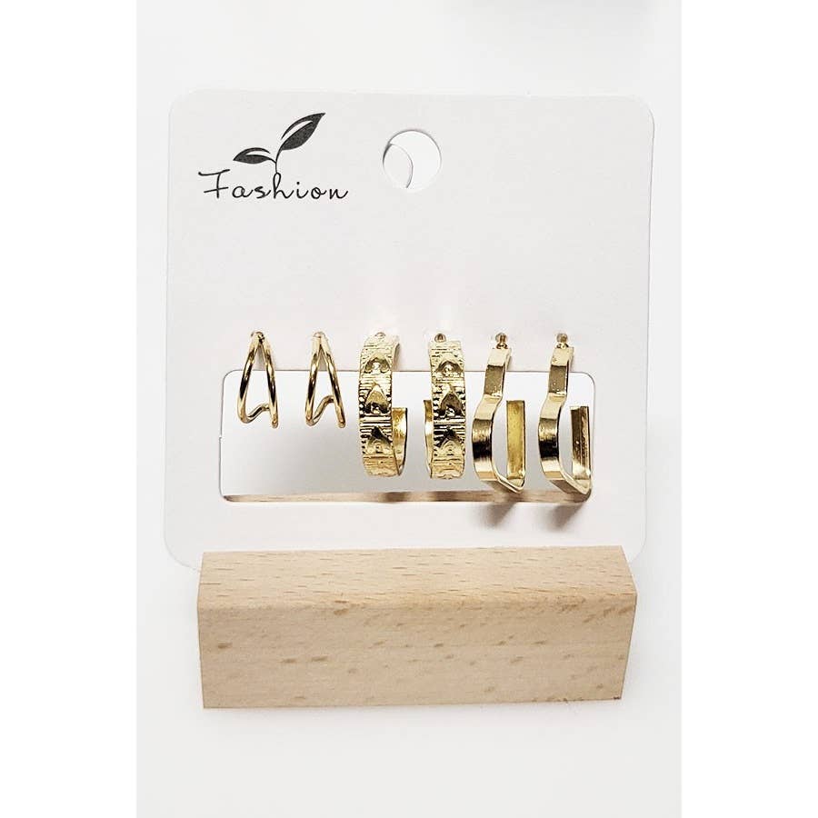 Hoop Earring Set: Assorted Color