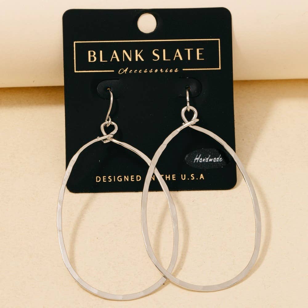 Handmade Oval Cutout Drop Earrings: G