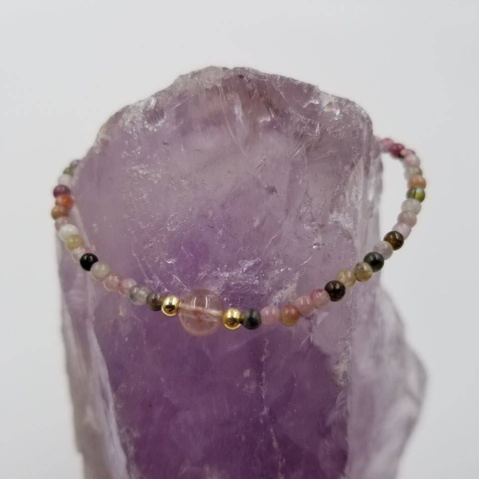 Crystal Bead Gemstone Bracelet
