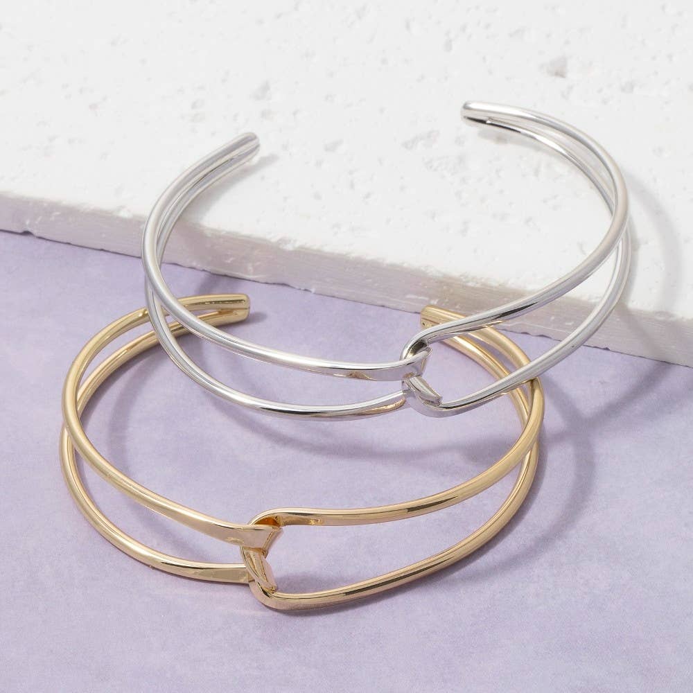 Twisted Wire Open Cuff Bracelet: G