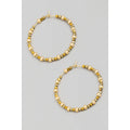 Assorted Wire Bead Hoop Earrings: G