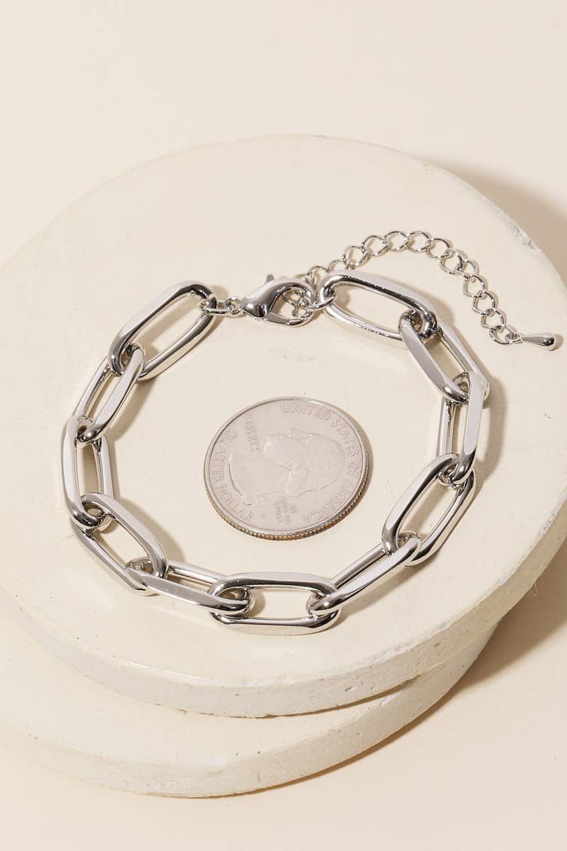 Oval Cable Link Chain Bracelet: G