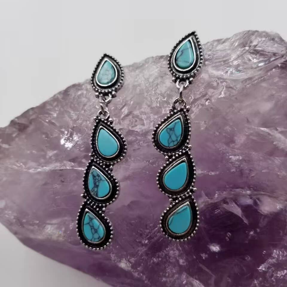 Turquoise Water Drop Turquoise Earrings