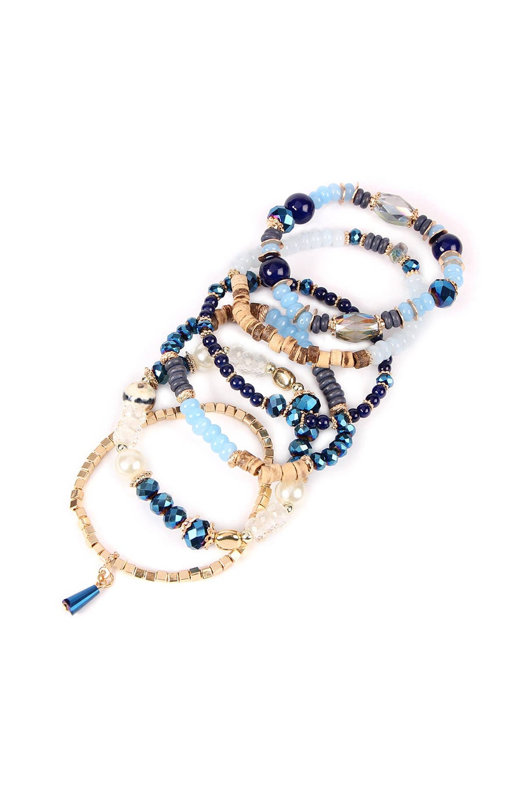MULTI-STONE BEADS STACKABLE BRACELETS: CORAL