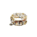 Multiline Beaded Tassel Bracelet: MIX COLOR