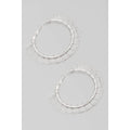 Thin Wire Frame Hoop Earrings: S