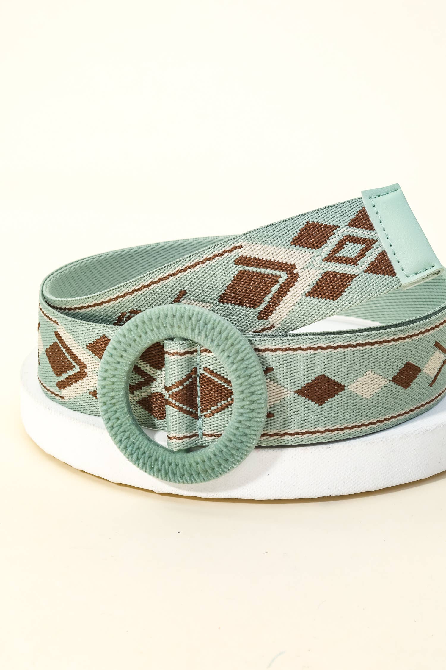 Round Braided Buckle Boho Belt: BR