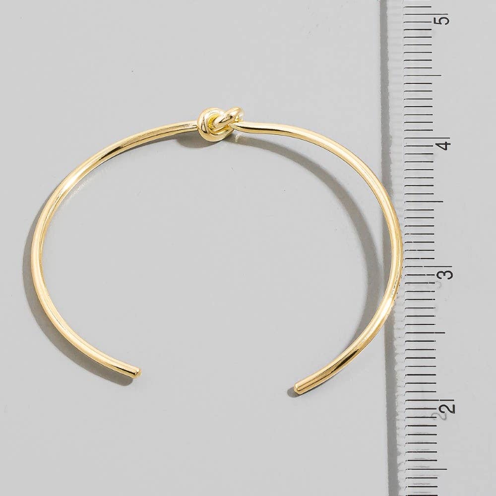 Metallic Knot Cuff Bracelet: G