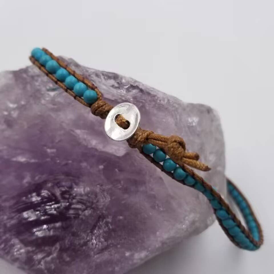 Turquoise Beaded Wrap Bracelet